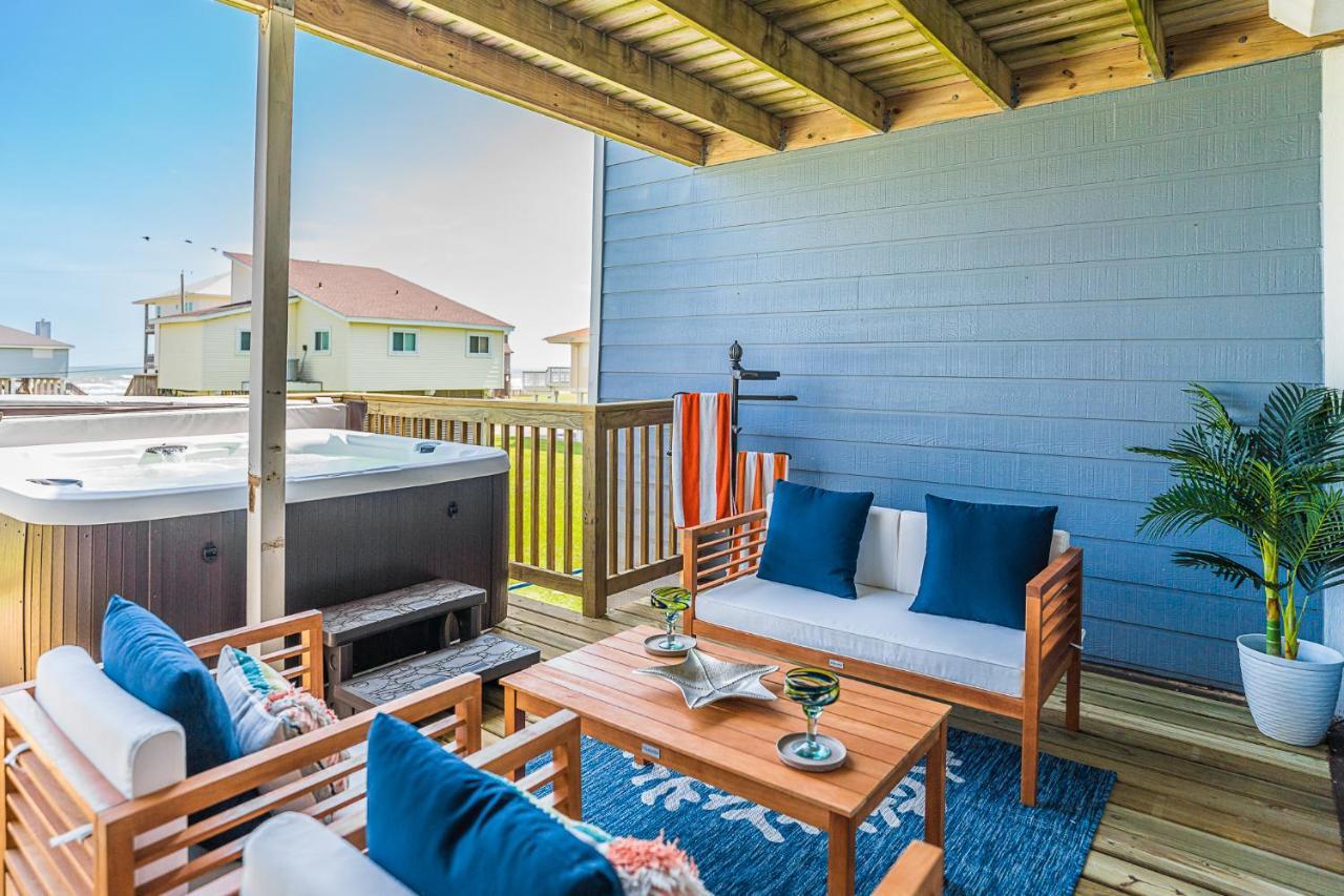 Hot Tub - Ocean Views - Steps To Private Beach - Quiet Location Galveston Kültér fotó